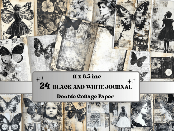 Black and White Junk Journal Paper: The Ultimate Ephemera