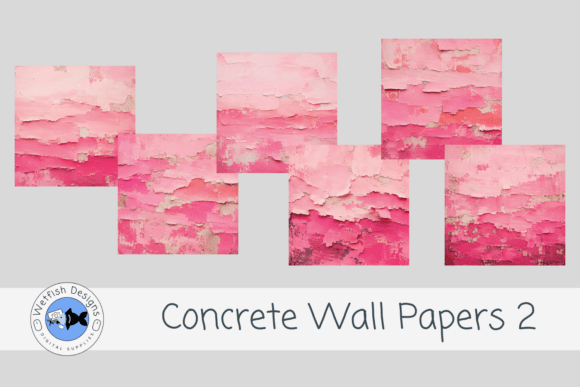 Concrete Wall Papers 2: Pink Distressed Textures for Creative Projects