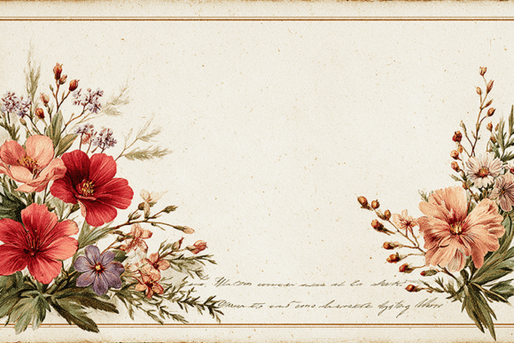 Elevate Your Designs with Vintage Floral Writing Paper