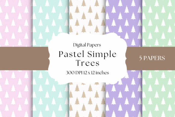 Embrace Soft Elegance: The Pastel Simple Trees Collection