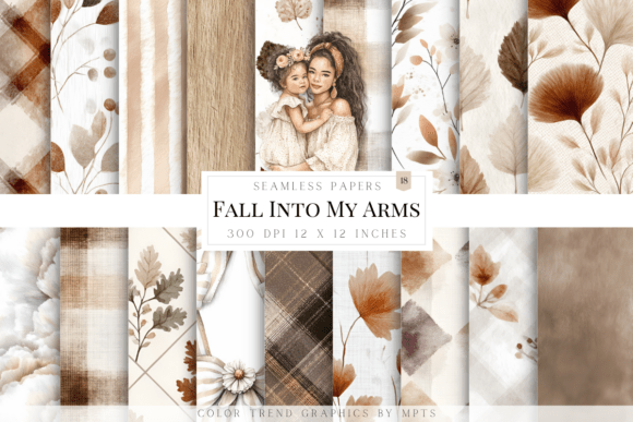 Embracing Autumn Warmth with Fall into My Arms Digital Papers