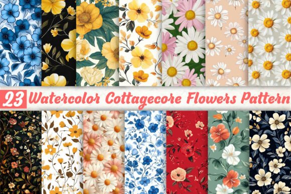 Embracing Rustic Elegance with Watercolor Cottagecore Flowers