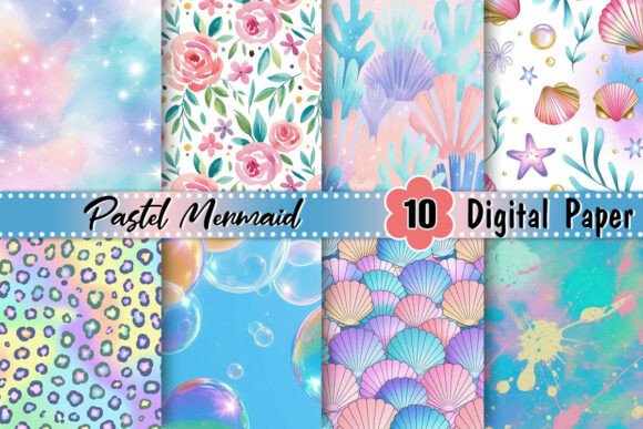 Enchanting Pastel Mermaid Backgrounds for Creative Projects