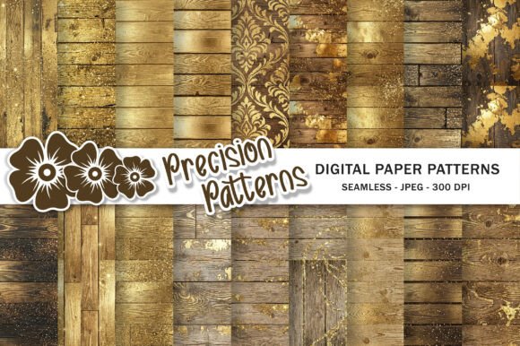 Glitter Gold Metallic Wood Digital Paper: A Designer's Secret Weapon