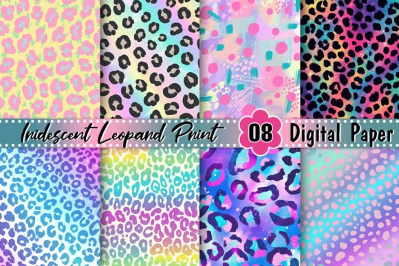 Iridescent Leopard Print Background: A Bold Design Asset