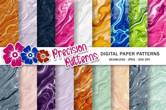 Marble Digital Paper: 24 Versatile Textures for Your Creative Projects