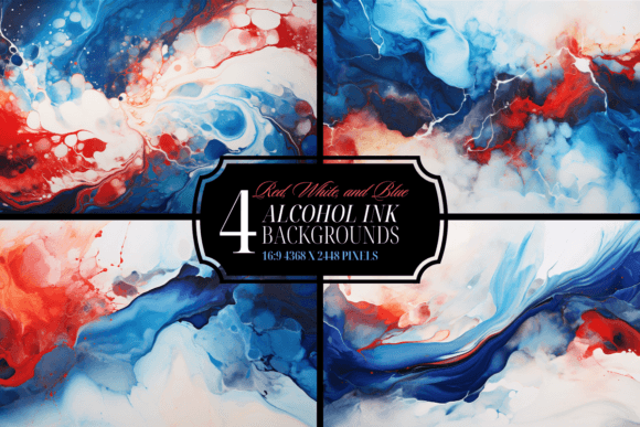 Red White Blue Background Bundle Marble: Digital Art for Modern Creators