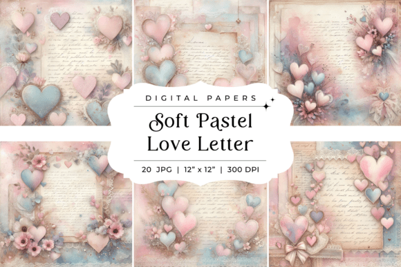 Soft Pastel Love Letter Junk Journal: A Creative Design Asset