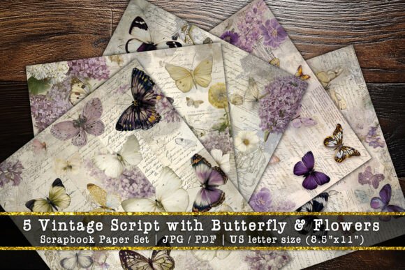 Timeless Elegance: Using the Vintage Script & Butterfly Scrapbook Set