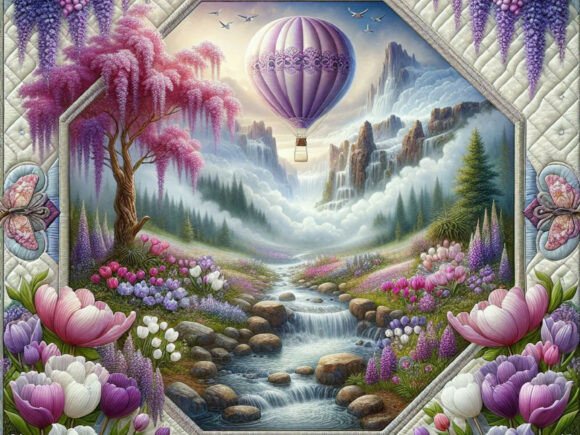 Twilight Wisteria Voyage: A Fantasy Digital Paper Escape
