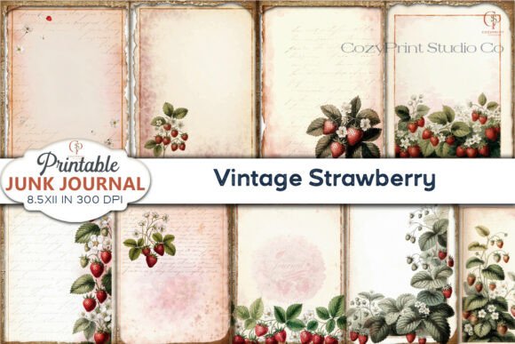 Unpacking the Charm of Vintage Strawberry Junk Journal Pages