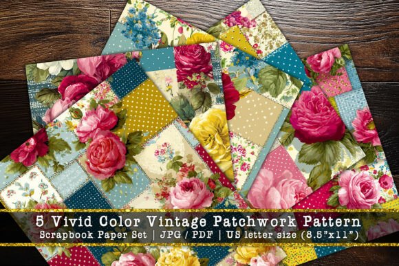 Vivid Vintage Patchwork: Scrapbook Papers That Tell a Story