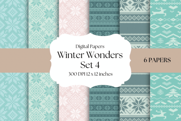 Winter Wonders Set 4 Digital Papers: A Design Asset for Serene Projects